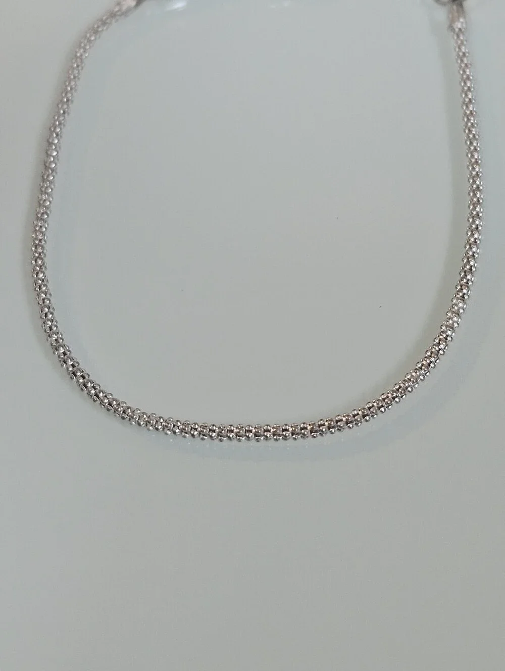 925 Popcorn Link Sterling Silver Bracelet 6.5